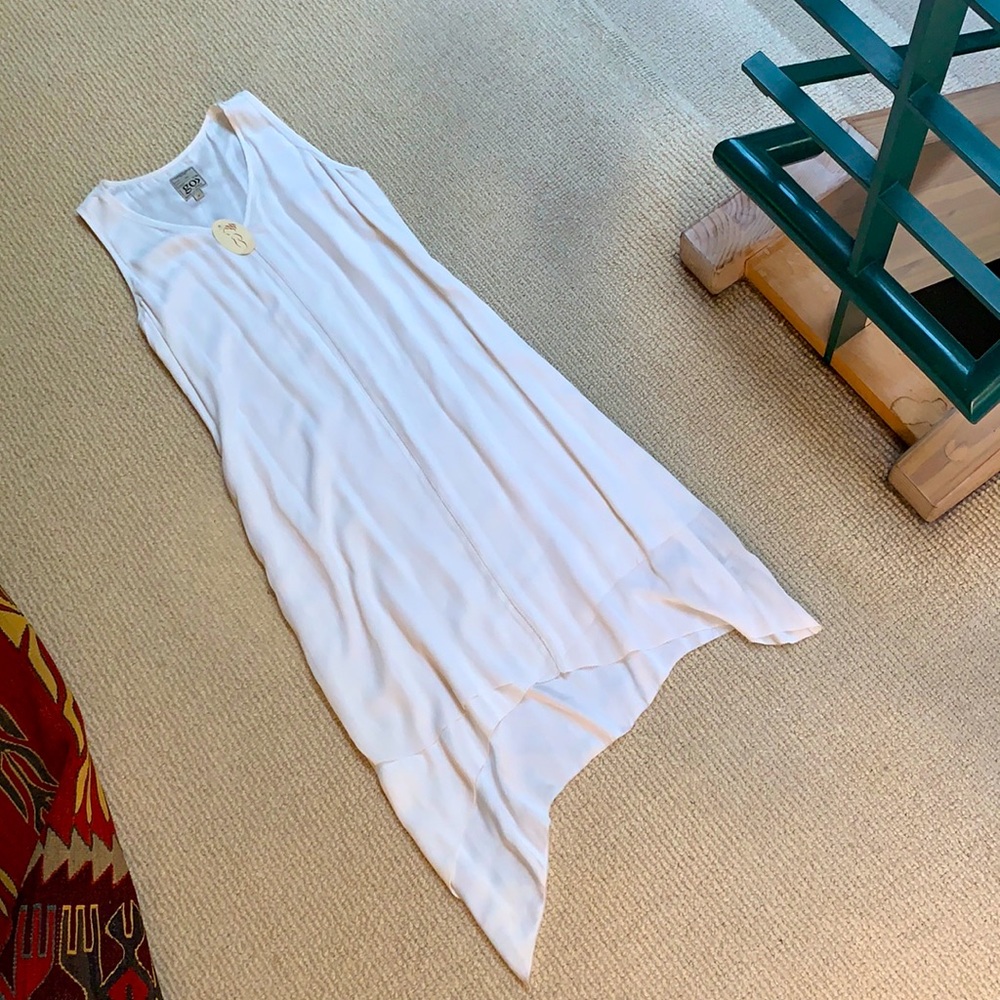NWT go by Go Silk Cream Asymmetrical Dress M